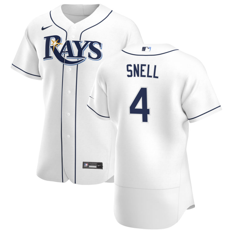 Tampa Bay Rays 4 Blake Snell Men Nike White Home 2020 Authentic Player MLB Jersey